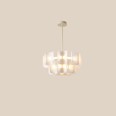 Lustres LED en acrylique et aluminium japonais traditionnels pour le salon 