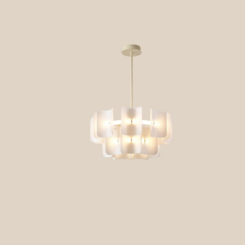 Lustres LED en acrylique et aluminium japonais traditionnels pour le salon 