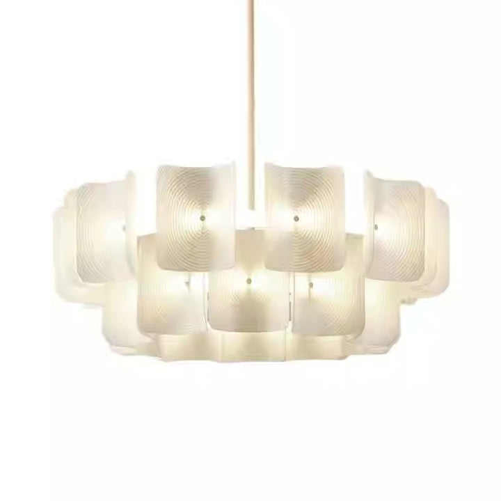 Traditionelle japanische Kuppel Aluminium Acryl LED-Kronleuchter für das Wohnzimmer 