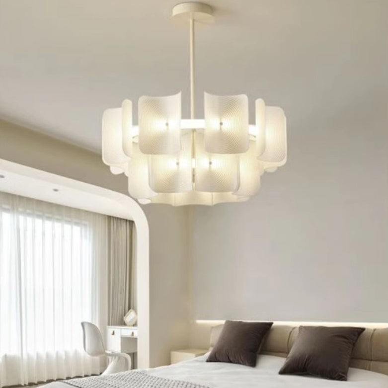 Lustres LED en acrylique et aluminium japonais traditionnels pour le salon 