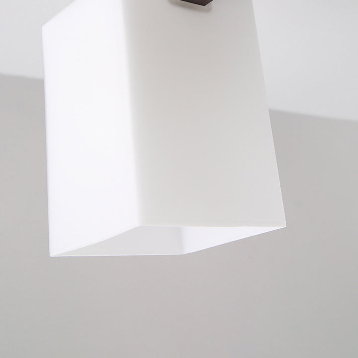 Moderna Simplicidad Cuadrada Acrílico Madera de Caucho 4/6/8 - Luz de Montaje Semi-Empotrada para Techo en la Sala de Estar 