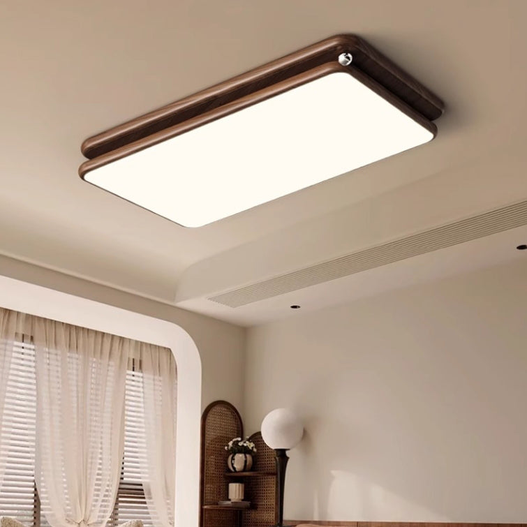 Luz de techo LED empotrada de montaje al ras de hierro acrílico con empalme de rectángulo cuadrado redondo retro contemporáneo para sala de estar 