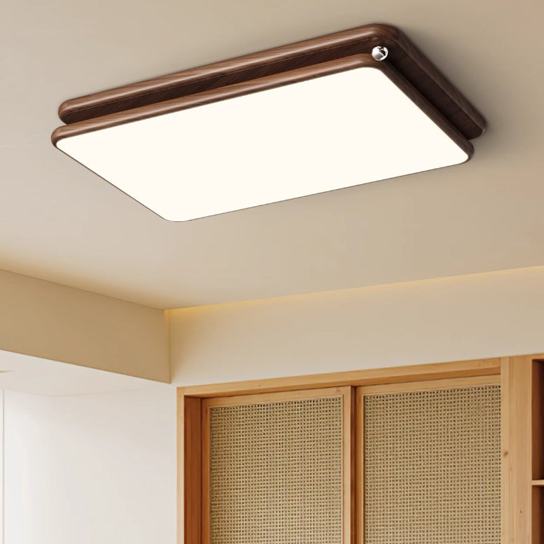 Luz de techo LED empotrada de montaje al ras de hierro acrílico con empalme de rectángulo cuadrado redondo retro contemporáneo para sala de estar 
