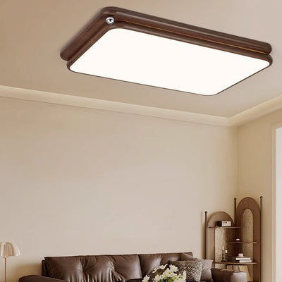 Luz de techo LED empotrada de montaje al ras de hierro acrílico con empalme de rectángulo cuadrado redondo retro contemporáneo para sala de estar 