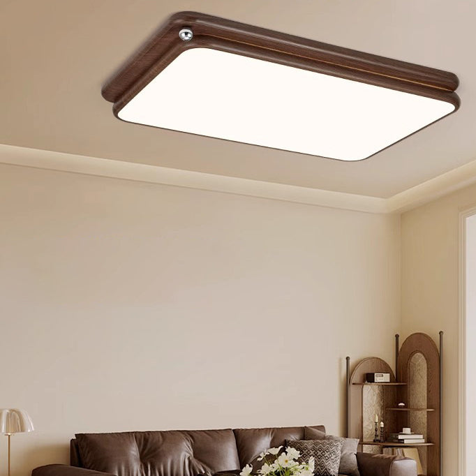 Luz de techo LED empotrada de montaje al ras de hierro acrílico con empalme de rectángulo cuadrado redondo retro contemporáneo para sala de estar 