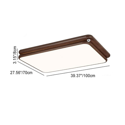 Luz de techo LED empotrada de montaje al ras de hierro acrílico con empalme de rectángulo cuadrado redondo retro contemporáneo para sala de estar 