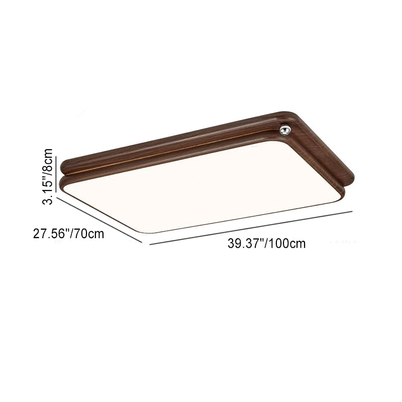 Luz de techo LED empotrada de montaje al ras de hierro acrílico con empalme de rectángulo cuadrado redondo retro contemporáneo para sala de estar 