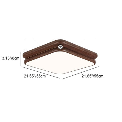 Luz de techo LED empotrada de montaje al ras de hierro acrílico con empalme de rectángulo cuadrado redondo retro contemporáneo para sala de estar 