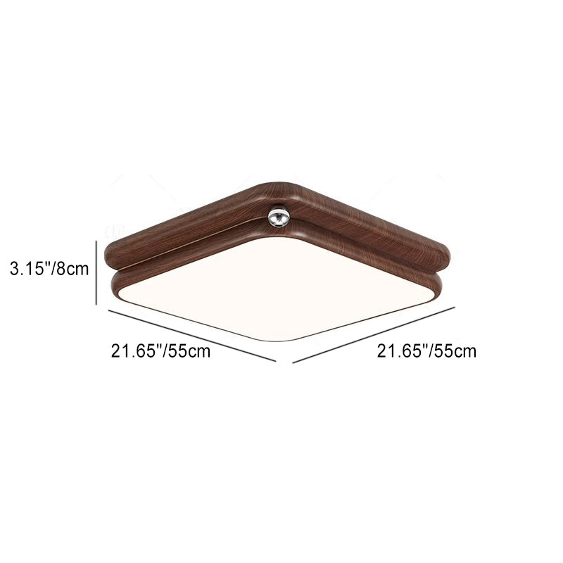 Luz de techo LED empotrada de montaje al ras de hierro acrílico con empalme de rectángulo cuadrado redondo retro contemporáneo para sala de estar 