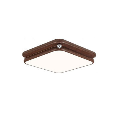 Luz de techo LED empotrada de montaje al ras de hierro acrílico con empalme de rectángulo cuadrado redondo retro contemporáneo para sala de estar 