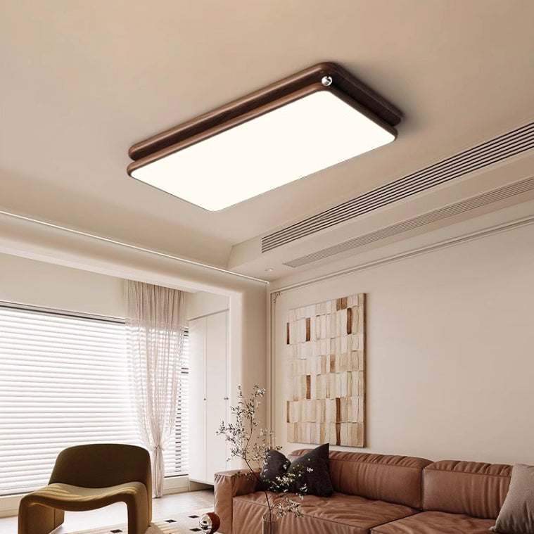 Luz de techo LED empotrada de montaje al ras de hierro acrílico con empalme de rectángulo cuadrado redondo retro contemporáneo para sala de estar 
