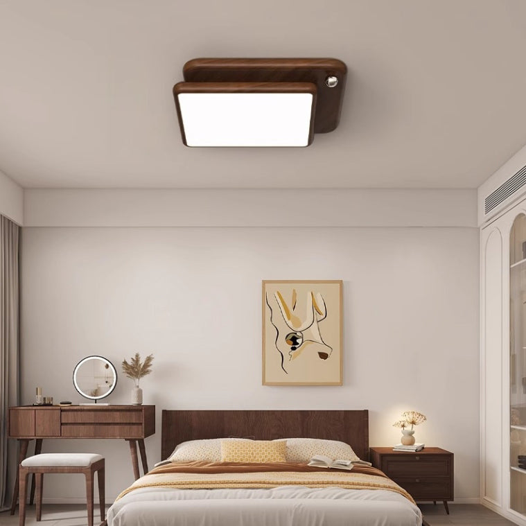 Luz de techo LED empotrada de montaje al ras de hierro acrílico con empalme de rectángulo cuadrado redondo retro contemporáneo para sala de estar 