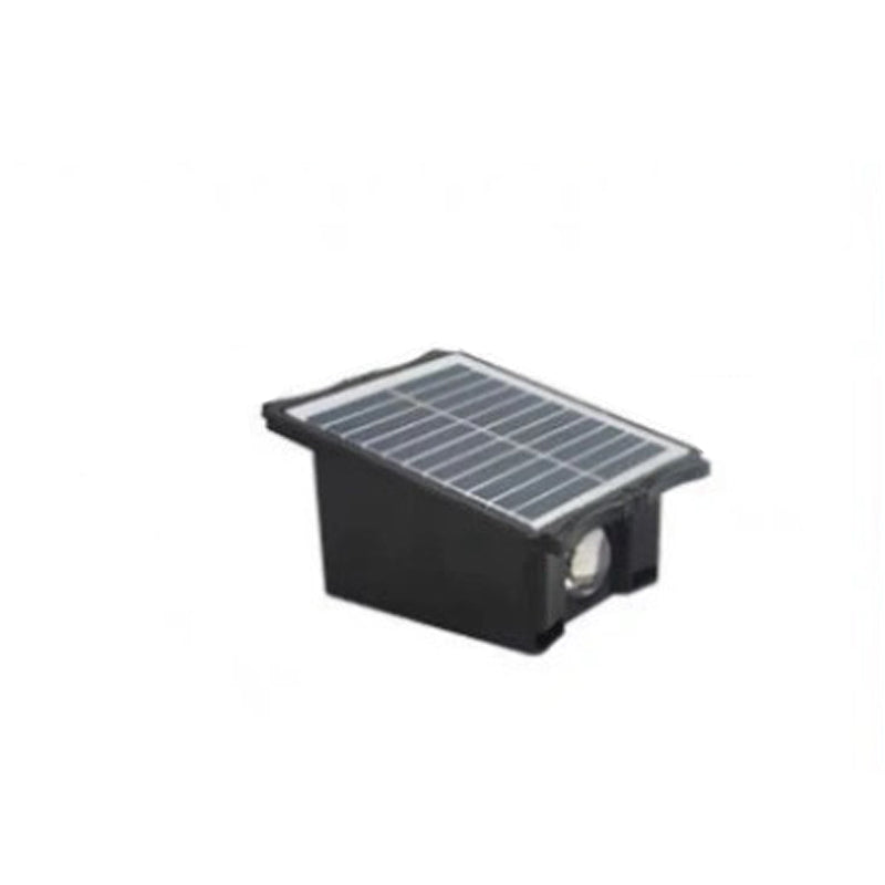 Moderne Einfachheit Solar Wasserdichte Rechteckige Silikon ABS LED Außenwandleuchte Für Außenbereich Terrasse 