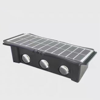 Moderne Einfachheit Solar Wasserdichte Rechteckige Silikon ABS LED Außenwandleuchte Für Außenbereich Terrasse 
