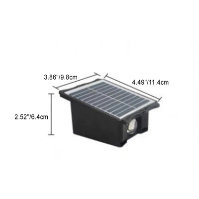 Lámpara de Aplique de Pared LED para Exteriores de Silicona ABS Impermeable Solar de Rectángulo de Simplicidad Moderna para Patio Exterior 