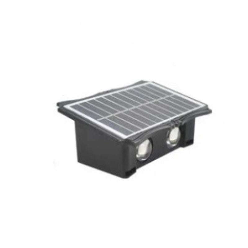 Moderne Einfachheit Solar Wasserdichte Rechteckige Silikon ABS LED Außenwandleuchte Für Außenbereich Terrasse 