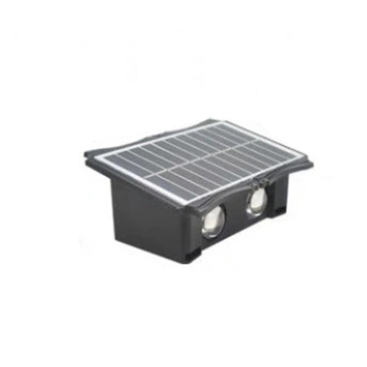 Moderne Einfachheit Solar Wasserdichte Rechteckige Silikon ABS LED Außenwandleuchte Für Außenbereich Terrasse 