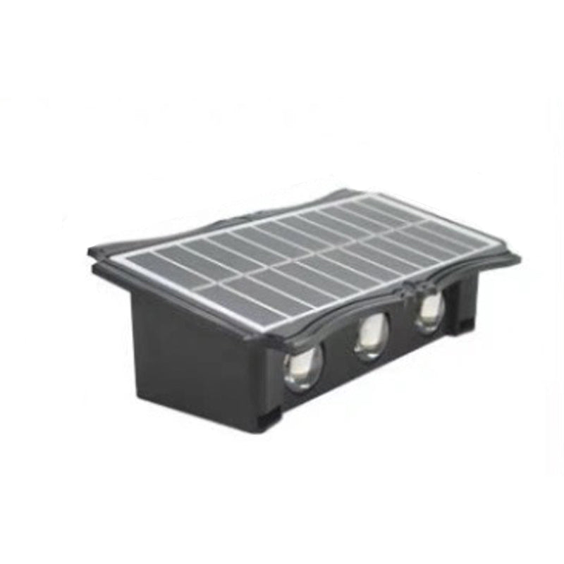Moderne Einfachheit Solar Wasserdichte Rechteckige Silikon ABS LED Außenwandleuchte Für Außenbereich Terrasse 