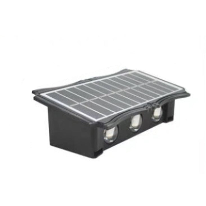 Moderne Einfachheit Solar Wasserdichte Rechteckige Silikon ABS LED Außenwandleuchte Für Außenbereich Terrasse 