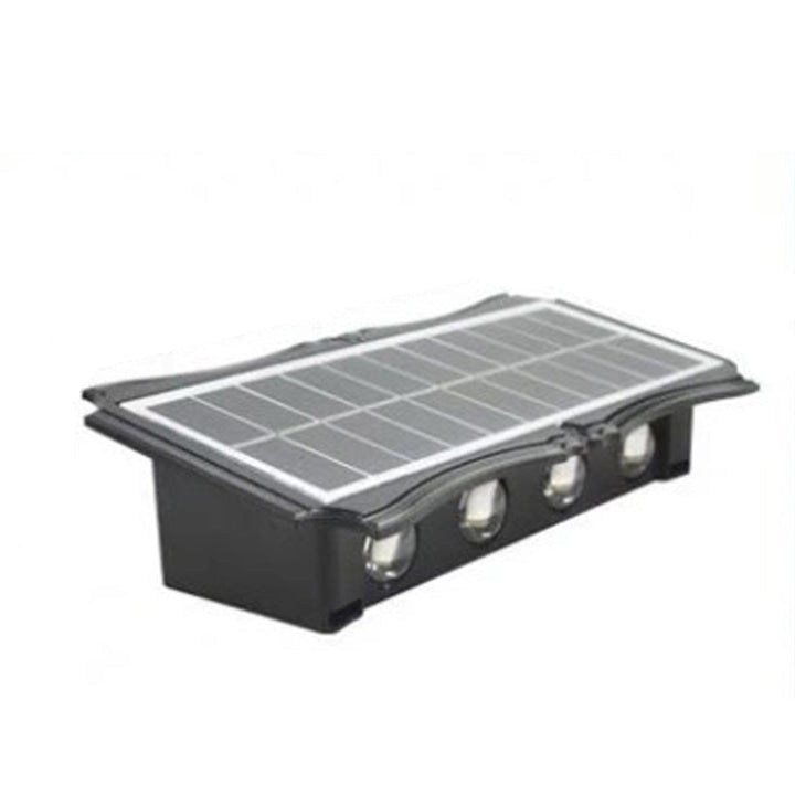 Moderne Einfachheit Solar Wasserdichte Rechteckige Silikon ABS LED Außenwandleuchte Für Außenbereich Terrasse 