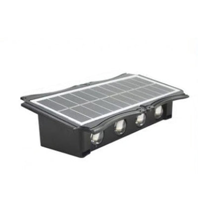 Lámpara de Aplique de Pared LED para Exteriores de Silicona ABS Impermeable Solar de Rectángulo de Simplicidad Moderna para Patio Exterior 