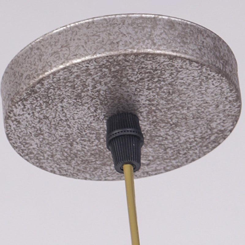 Lustre suspendu en aluminium et acier inoxydable en demi-cercle industriel contemporain 1 lumière pour salle à manger 