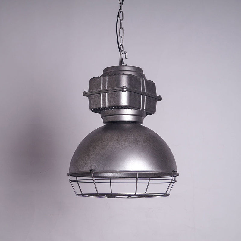 Lustre suspendu en aluminium et acier inoxydable en demi-cercle industriel contemporain 1 lumière pour salle à manger 