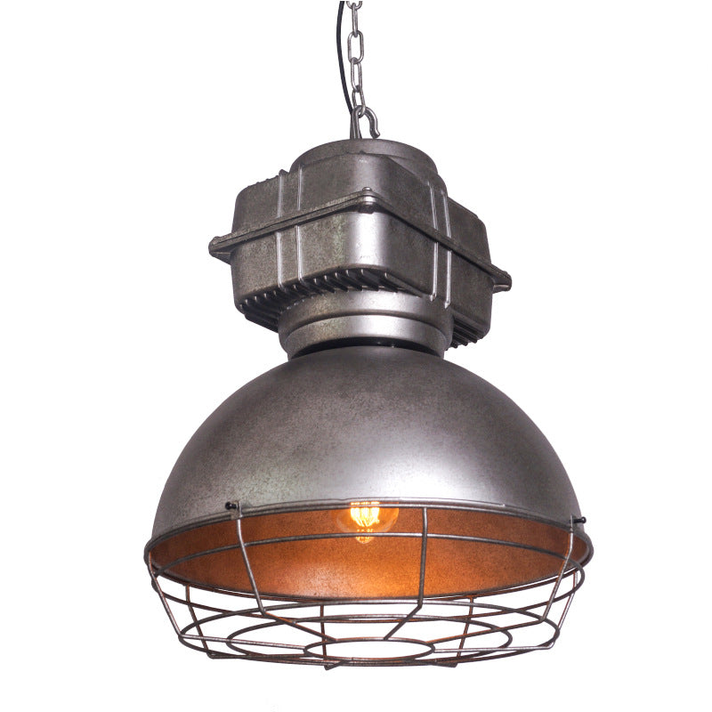 Lustre suspendu en aluminium et acier inoxydable en demi-cercle industriel contemporain 1 lumière pour salle à manger 