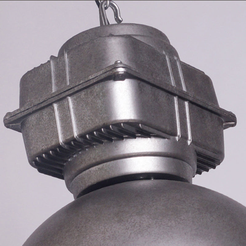 Lustre suspendu en aluminium et acier inoxydable en demi-cercle industriel contemporain 1 lumière pour salle à manger 