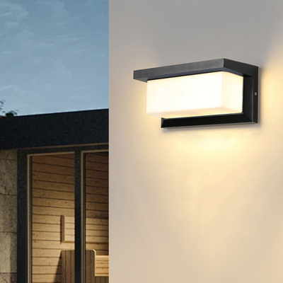 Applique Murale LED en Aluminium Acrylique PC Étanche Simplicité Moderne Pour Patio Extérieur 