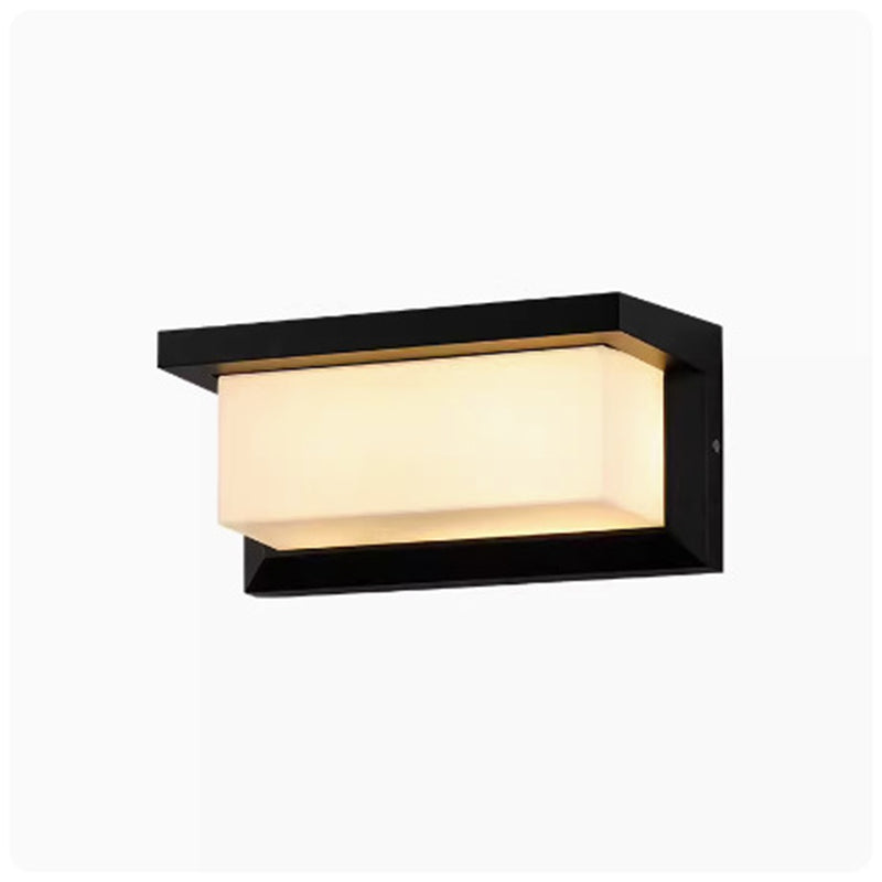 Applique Murale LED en Aluminium Acrylique PC Étanche Simplicité Moderne Pour Patio Extérieur 