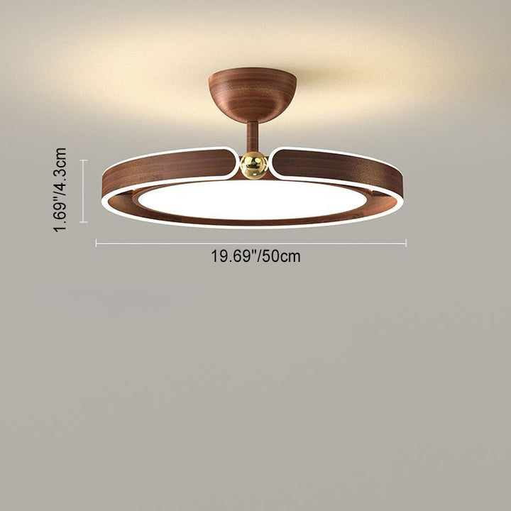 Zeitgenössische Retro Runde Kuppel Acryl Eisen LED Halbeinbau-Deckenleuchte Für Schlafzimmer 