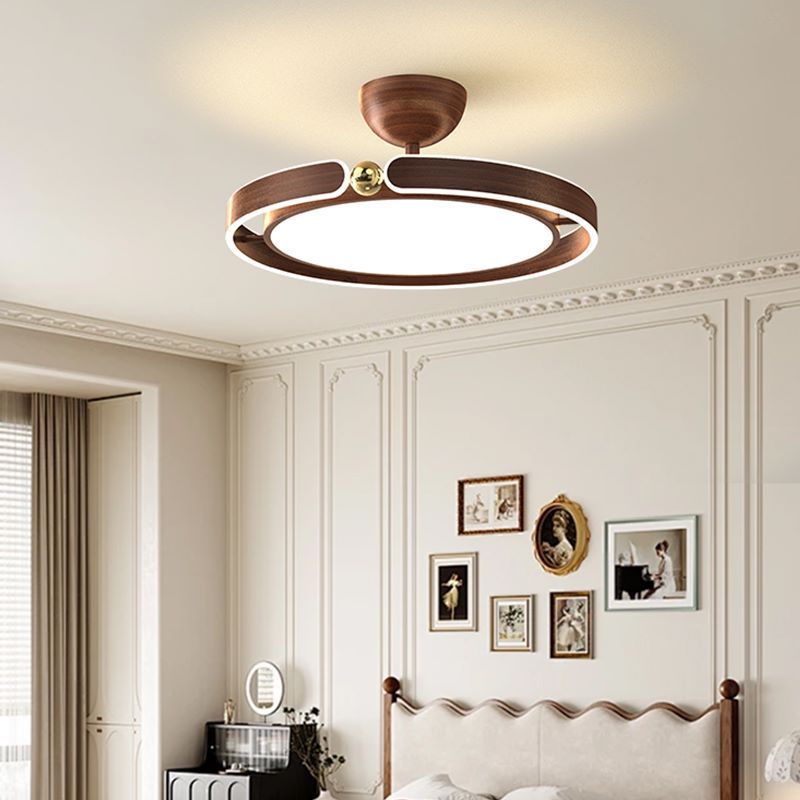 Zeitgenössische Retro Runde Kuppel Acryl Eisen LED Halbeinbau-Deckenleuchte Für Schlafzimmer 