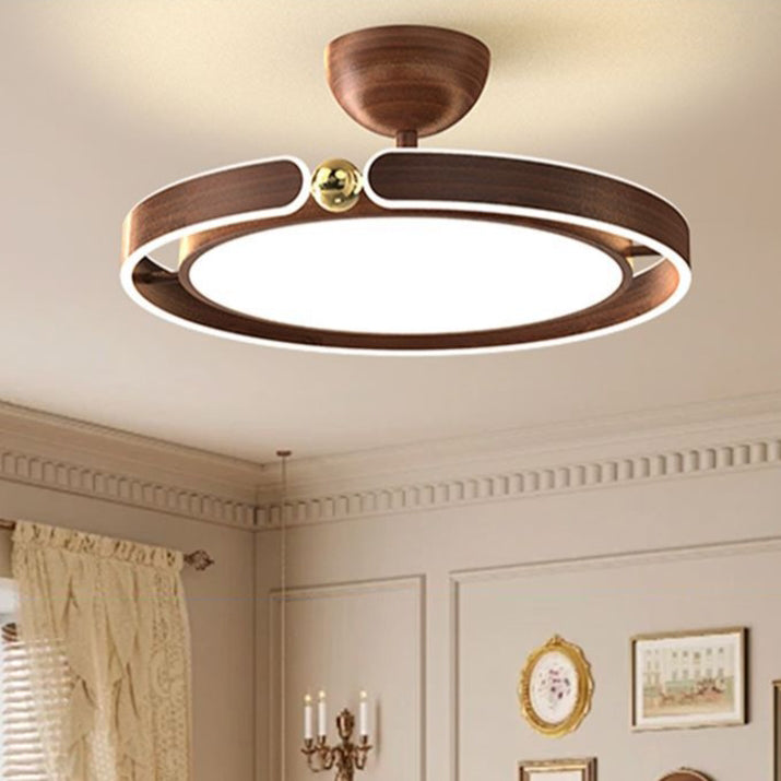 Zeitgenössische Retro Runde Kuppel Acryl Eisen LED Halbeinbau-Deckenleuchte Für Schlafzimmer 