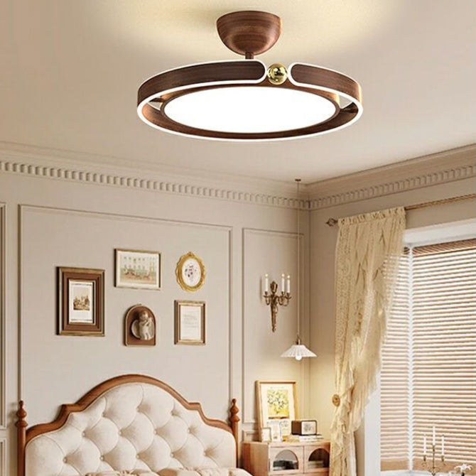 Zeitgenössische Retro Runde Kuppel Acryl Eisen LED Halbeinbau-Deckenleuchte Für Schlafzimmer 