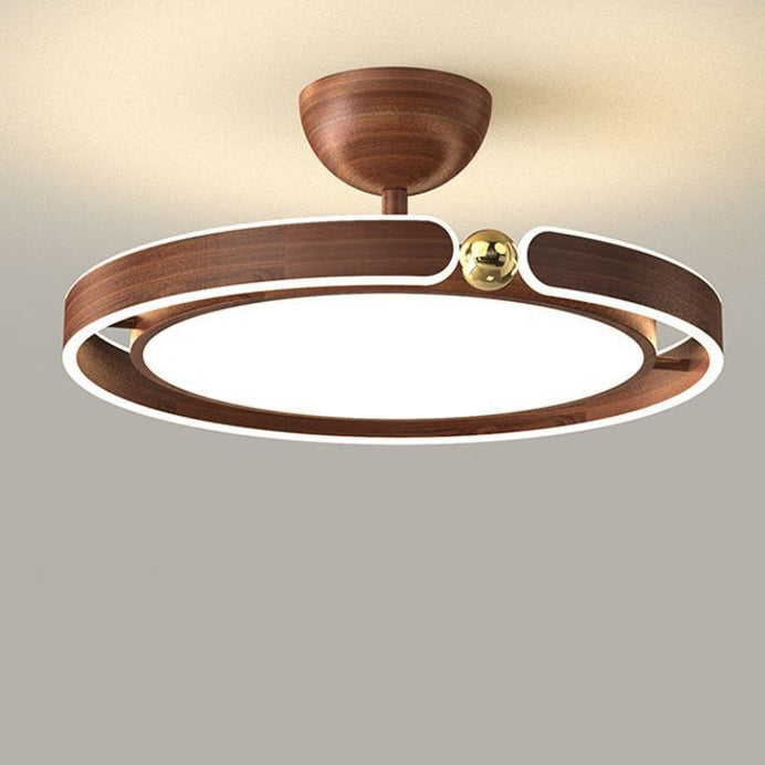Zeitgenössische Retro Runde Kuppel Acryl Eisen LED Halbeinbau-Deckenleuchte Für Schlafzimmer 