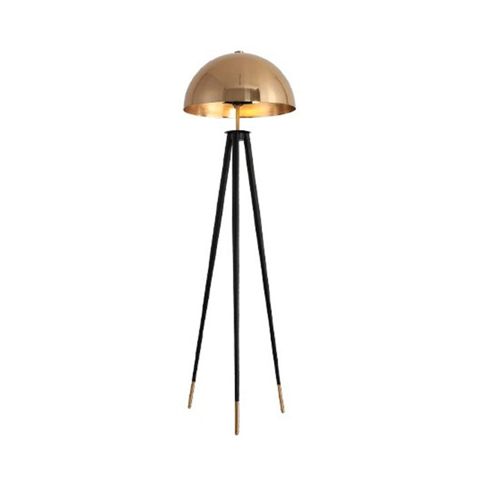 Contemporary Simplicity Aluminum Iron Semicircular Lampshade 1 - Light Standing Floor Lamp For Living Room