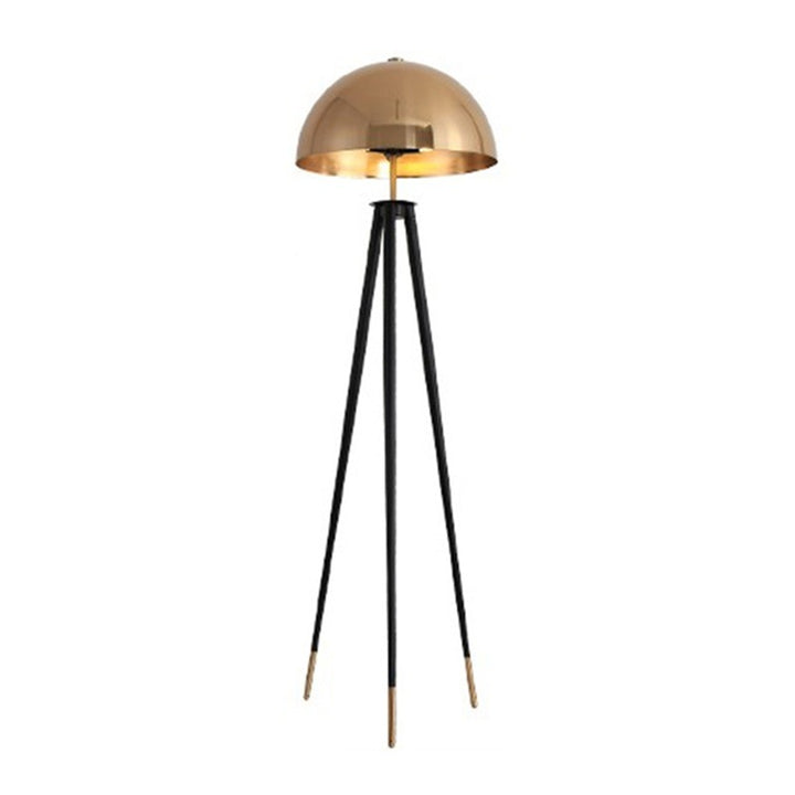 Contemporary Simplicity Aluminum Iron Semicircular Lampshade 1 - Light Standing Floor Lamp For Living Room