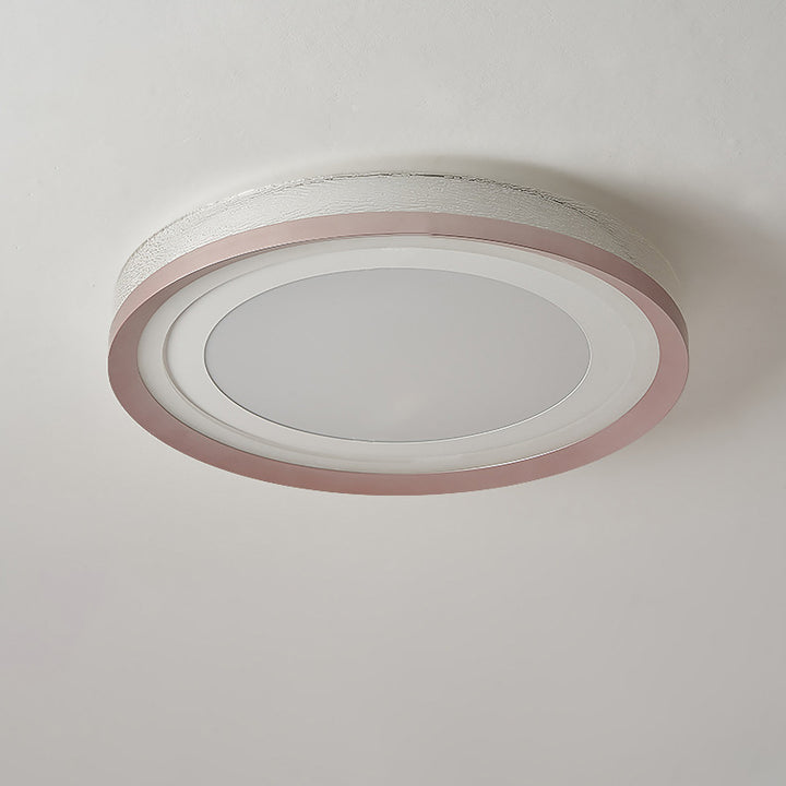 Contemporary Simplicity Round Iron Aluminum Acrylic LED Flush Mount Ceiling Light For Bedroom