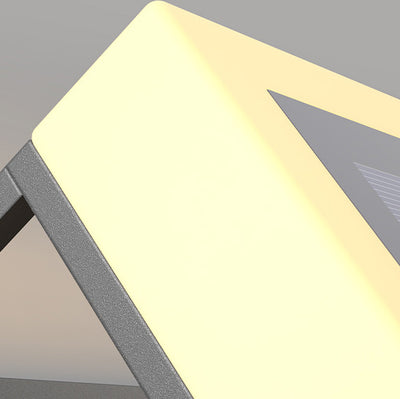 Lumière de poteau extérieure LED cubique carrée en acier inoxydable solaire étanche industrielle contemporaine pour patio extérieur 
