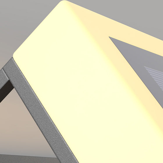 Lumière de poteau extérieure LED cubique carrée en acier inoxydable solaire étanche industrielle contemporaine pour patio extérieur 
