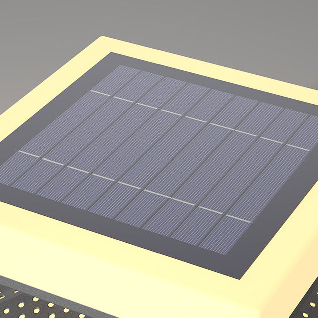 Lumière de poteau extérieure LED cubique carrée en acier inoxydable solaire étanche industrielle contemporaine pour patio extérieur 