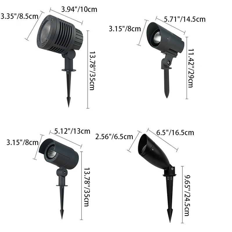 Zeitgenössische industrielle wasserdichte Aluminium-Hardware LED Außen-Rasen-Boden-Einsteckleuchte für den Garten 