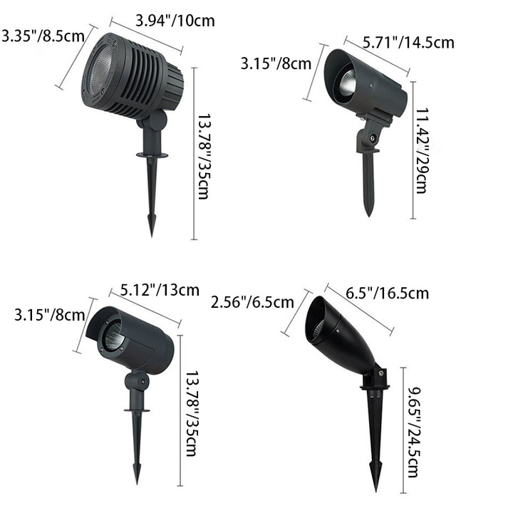 Zeitgenössische industrielle wasserdichte Aluminium-Hardware LED Außen-Rasen-Boden-Einsteckleuchte für den Garten 