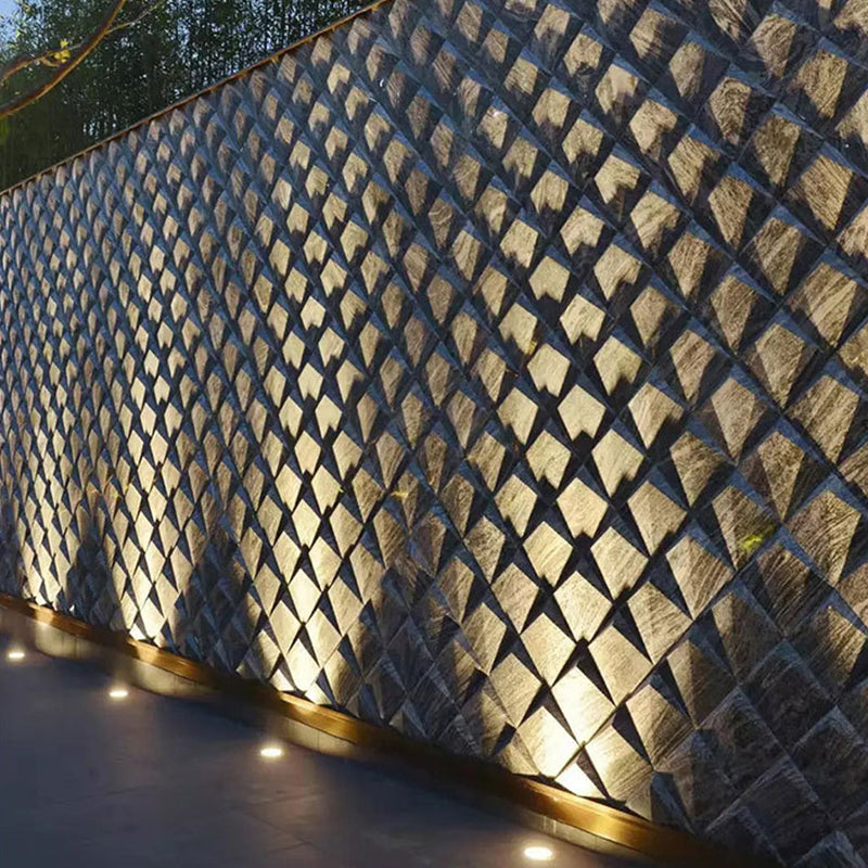 Éclairage paysager enterré LED en verre plastique acier inoxydable étanche cylindre de simplicité moderne pour couloirs 