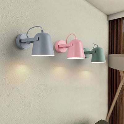 Modern Simplicity Macarons Rotatable Iron Lampshade Hardware 1 - Light Wall Sconce Lamp For Living Room