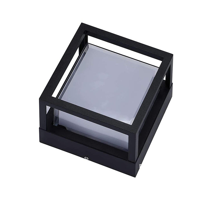 Lámpara de Aplique de Pared LED de Cubo Cuadrado Impermeable de Aluminio Acrílico PVC de Simplicidad Moderna para Pasillos 