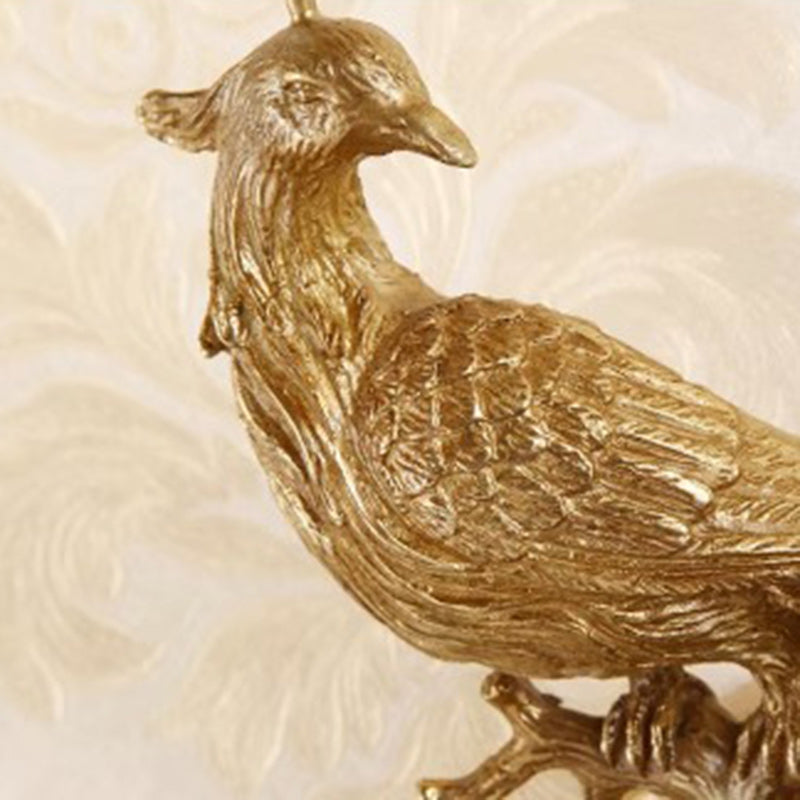 Traditionelle französische Phoenix Vollkupfer Stofflampenschirm Kristall 2-Licht Wandleuchte für Wohnzimmer 