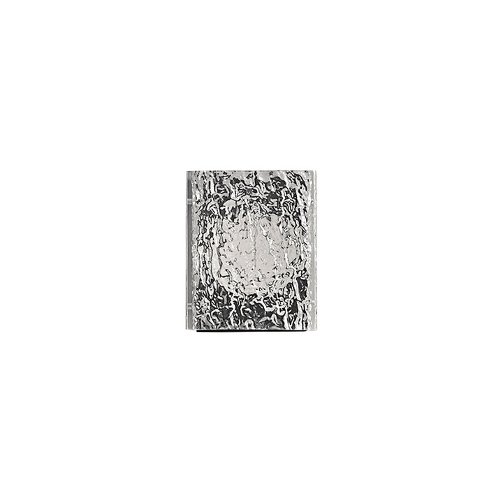 Modern Art Deco Square Aluminum Acrylic Transparent Ripples Lampshade LED Wall Sconce Lamp For Hallways