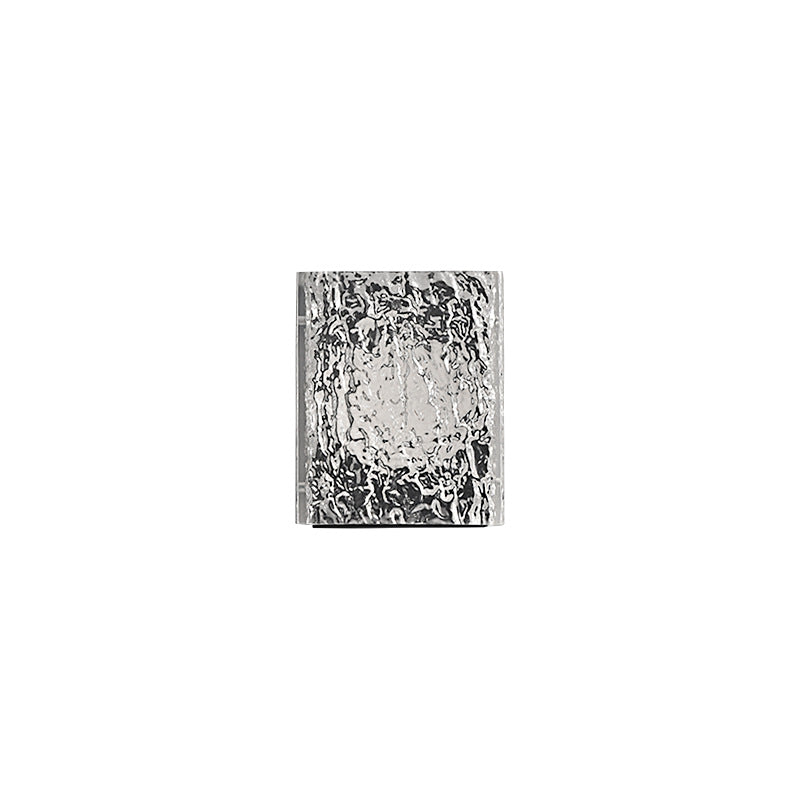 Modern Art Deco Square Aluminum Acrylic Transparent Ripples Lampshade LED Wall Sconce Lamp For Hallways